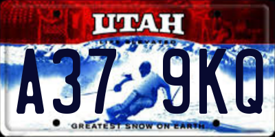 UT license plate A379KQ