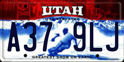 UT license plate A379LJ