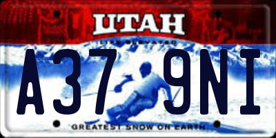UT license plate A379NI