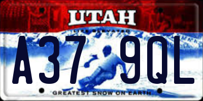 UT license plate A379QL