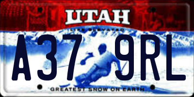 UT license plate A379RL