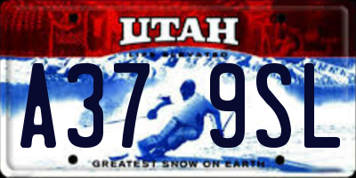 UT license plate A379SL