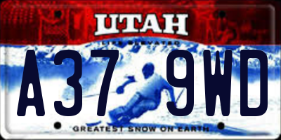 UT license plate A379WD