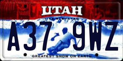 UT license plate A379WZ