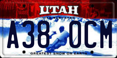 UT license plate A380CM