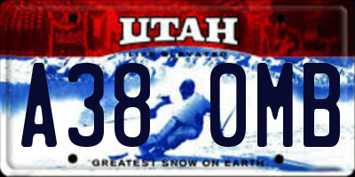 UT license plate A380MB