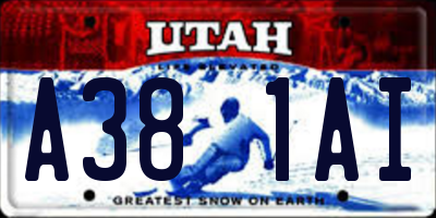 UT license plate A381AI