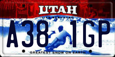UT license plate A381GP