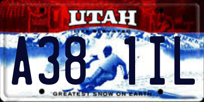 UT license plate A381IL