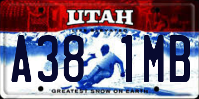 UT license plate A381MB