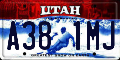 UT license plate A381MJ