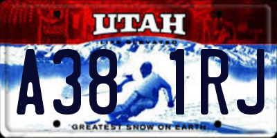 UT license plate A381RJ