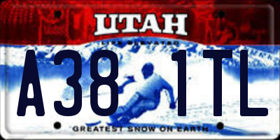 UT license plate A381TL