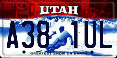UT license plate A381UL