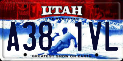 UT license plate A381VL