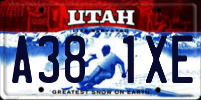 UT license plate A381XE