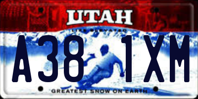 UT license plate A381XM