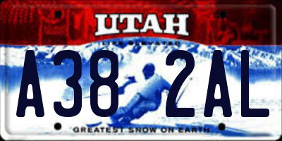 UT license plate A382AL