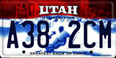 UT license plate A382CM