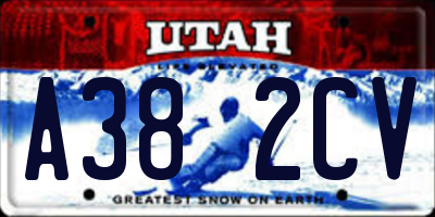 UT license plate A382CV