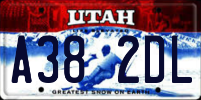 UT license plate A382DL