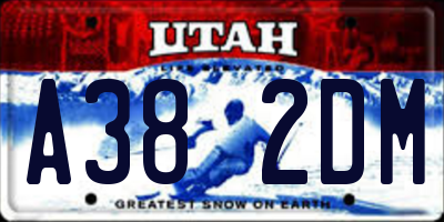 UT license plate A382DM