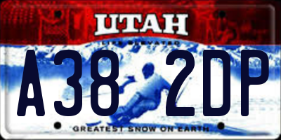 UT license plate A382DP