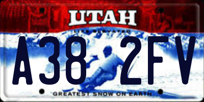 UT license plate A382FV