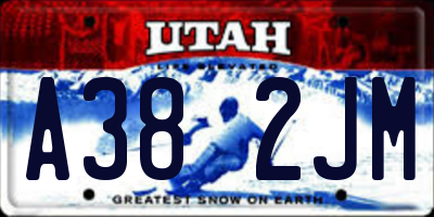 UT license plate A382JM