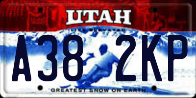 UT license plate A382KP