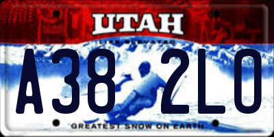 UT license plate A382LO