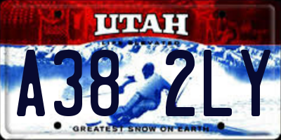 UT license plate A382LY