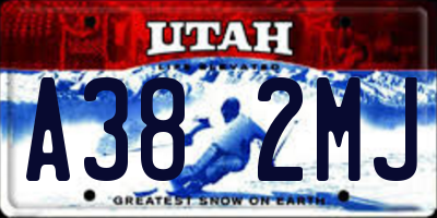 UT license plate A382MJ