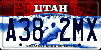 UT license plate A382MX