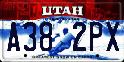 UT license plate A382PX