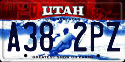 UT license plate A382PZ