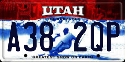 UT license plate A382QP