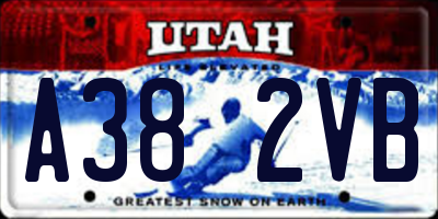 UT license plate A382VB