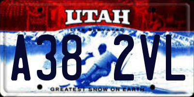 UT license plate A382VL