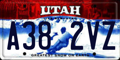 UT license plate A382VZ