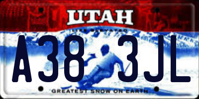 UT license plate A383JL
