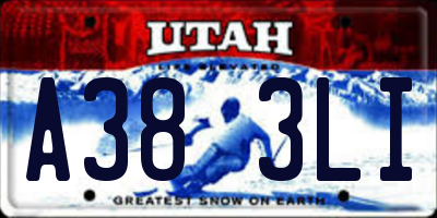 UT license plate A383LI