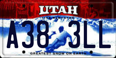 UT license plate A383LL
