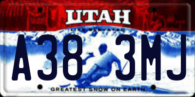 UT license plate A383MJ