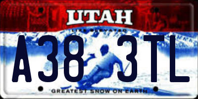 UT license plate A383TL