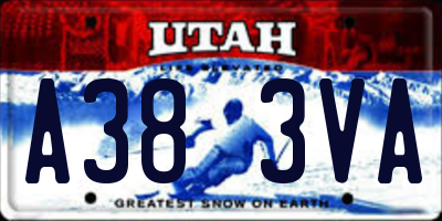 UT license plate A383VA