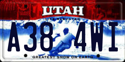 UT license plate A384WI