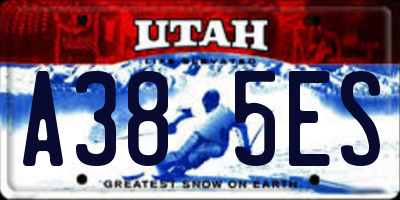 UT license plate A385ES