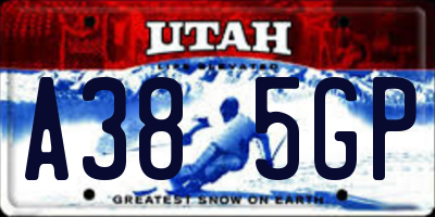 UT license plate A385GP