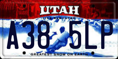 UT license plate A385LP